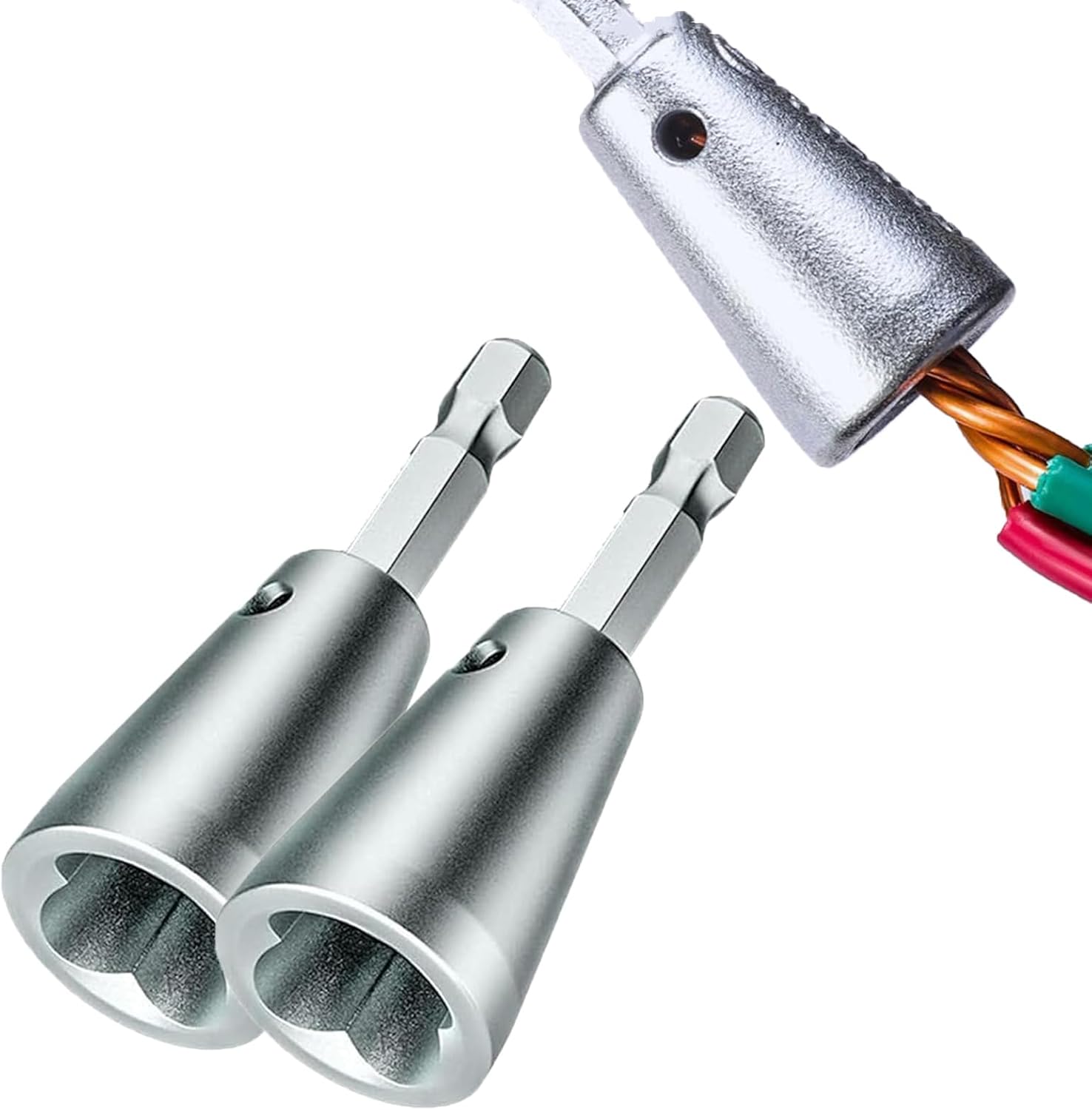 4pcs New Electrician’S Fast Automatic Paralleling Device - Electrician Paralleling Device, Wire Twister Tool for Drill, Cable Quick Stripping (4pcs)
