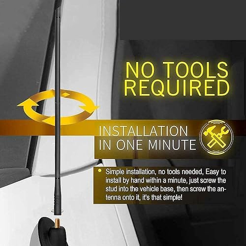 Miniatura 7 de KSaAuto varias antenas de radio de núcleo de cobre para 2007-2019 GMC Sierra y Chevy Silverado todos los modelos de camiones (excepto HD) con rosca