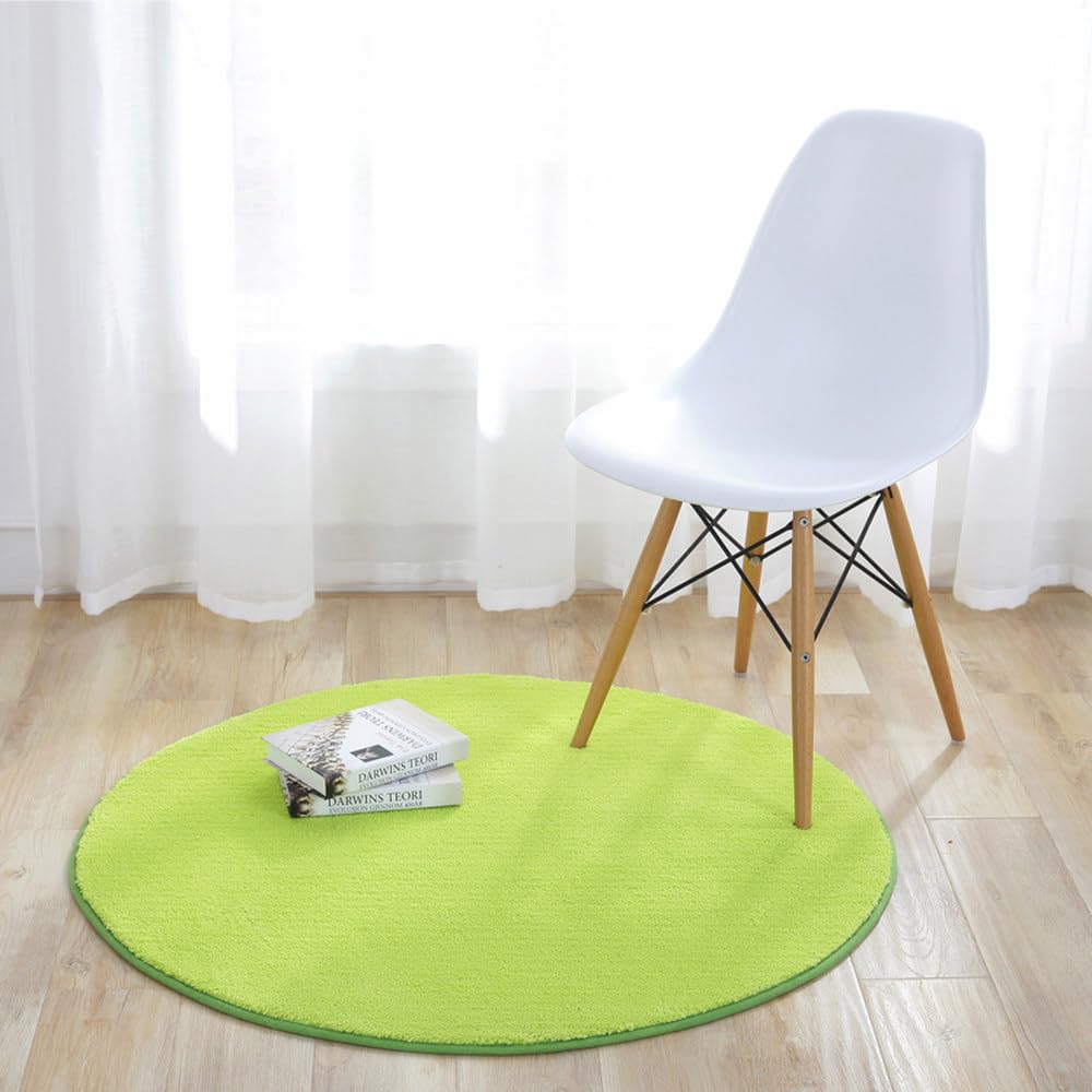 Tapis de style moderne rond pour salon et chambre à coucher avec peluche douce