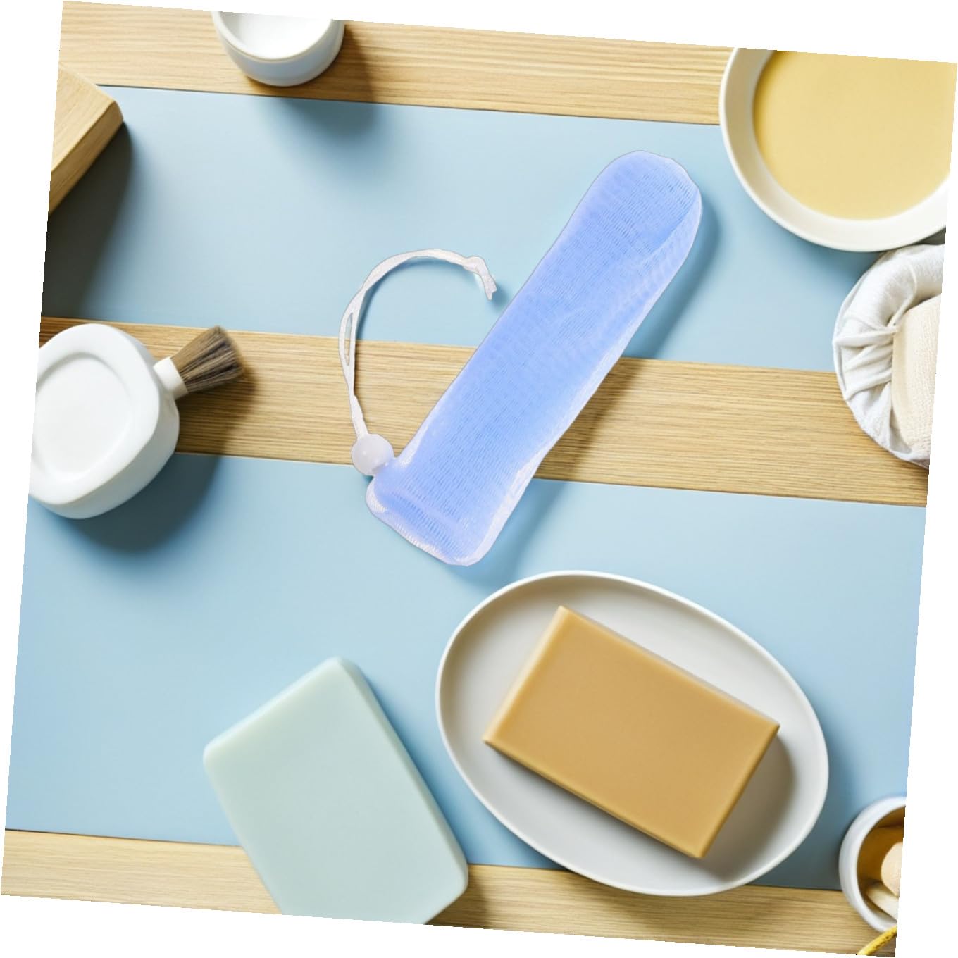 Soap Pouch 12pcs Soap Foaming Net Storage Bags for Kitchen and Bathroom Use Sturdy and Easy to Clean Random Color