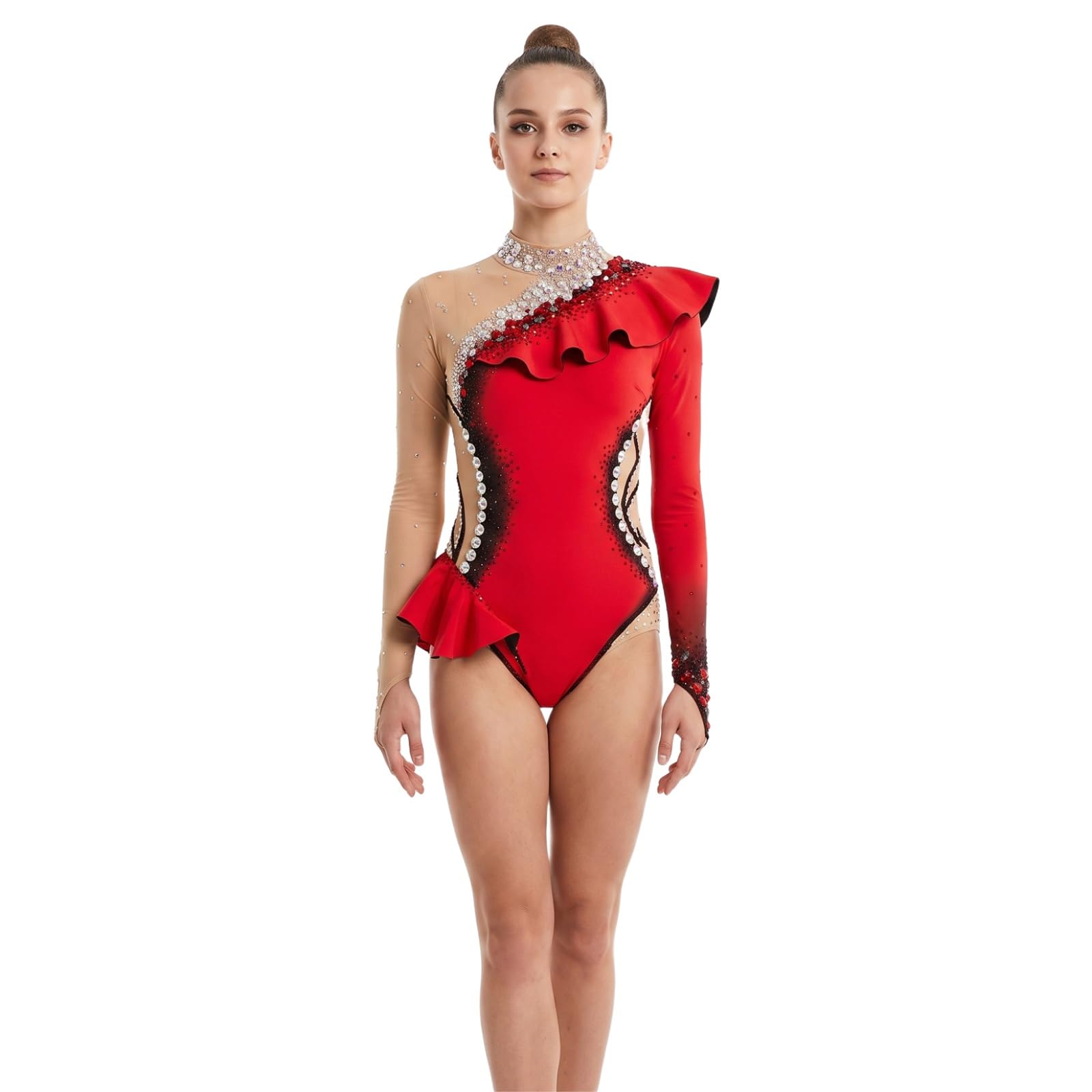 Leotardo De Gimnasia Rítmica for Niña, Traje De Gimnasia De Competición De Rendimiento Flexible Y Transpirable for Mujer