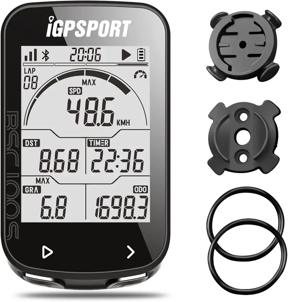 iGPSPORT BSC100S Ciclocomputador GPS, Bluetooth Tela de 2,6 Polegadas IPX7 à Prova d'água 40H de Vida útil da Bateria Computador de Bicicleta Sem Fio
