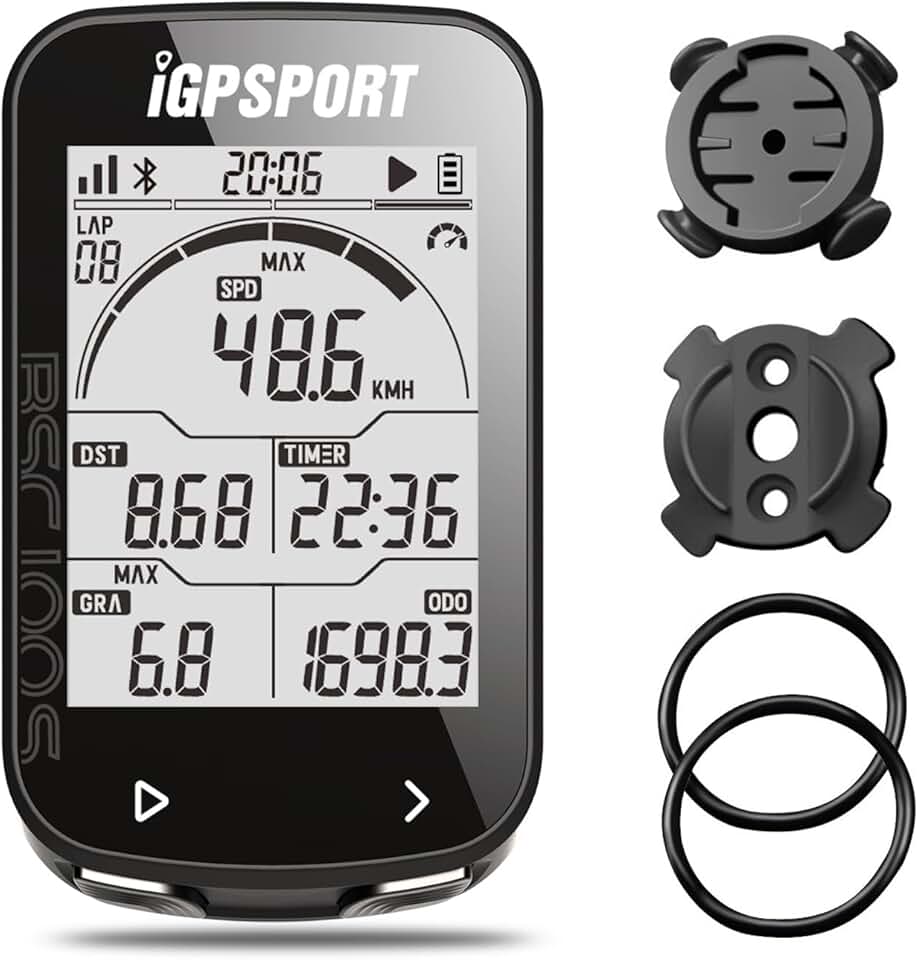 iGPSPORT BSC100S Ciclocomputador GPS, Bluetooth Tela de 2,6 Polegadas IPX7 à Prova d'água 40H de Vida útil da Bateria Computador de Bicicleta Sem Fio