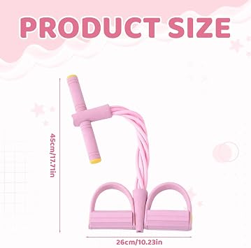 Pedal Resistance Bands with Handle, 6 Tube Multifunction Tension Rope Foot Pedal Resistance Band with Handles, Muscle Training Equipment for Home Gym Office Beginners Fitness