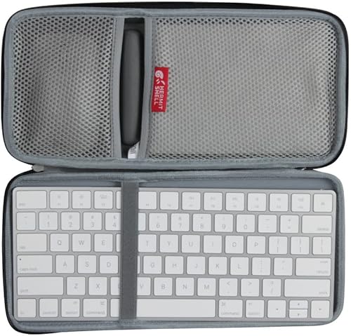 Hermitshell Funda rígida de viaje para Apple Magic Keyboard MLA22LL/A + Trackpad 2 MJ2R2LL/A + Mouse Bluetooth (nailon, negro)