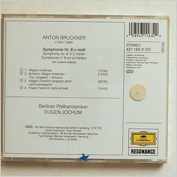 【中古】 Bruckner: Symphony No.8 / Jochum Symphony 8 - Amazon.com Music