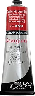 Daler Rowney Georgian - Pintura al óleo - magníficos colores - 225 ml - Rojo cadmio oscuro