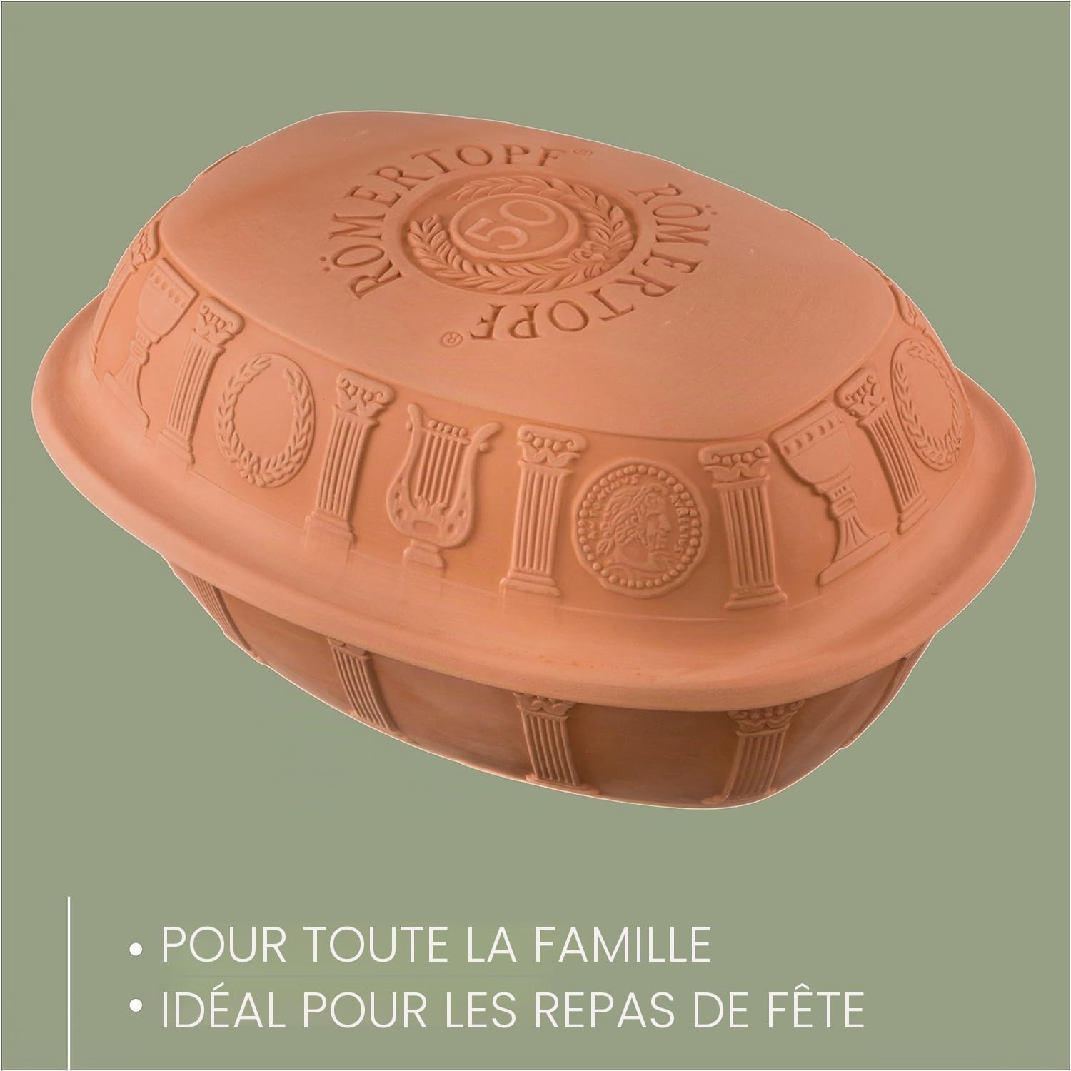 Römertopf Cocotte en Terre Cuite 50è Anniversaire Edition – 5 litres