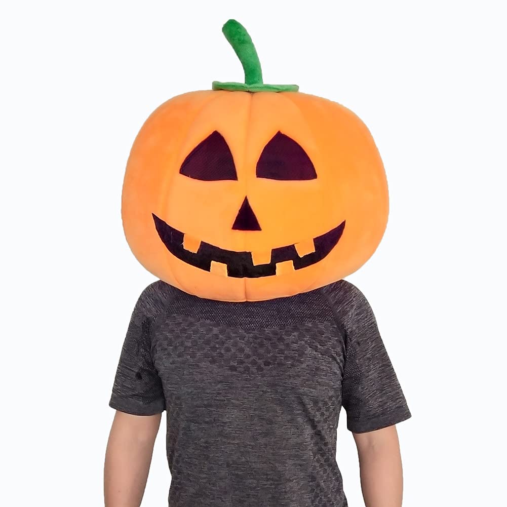 To.beone Plush Pumpkin Lamp Costume Animal Mask Head Halloween Mascot Costume (No.2)