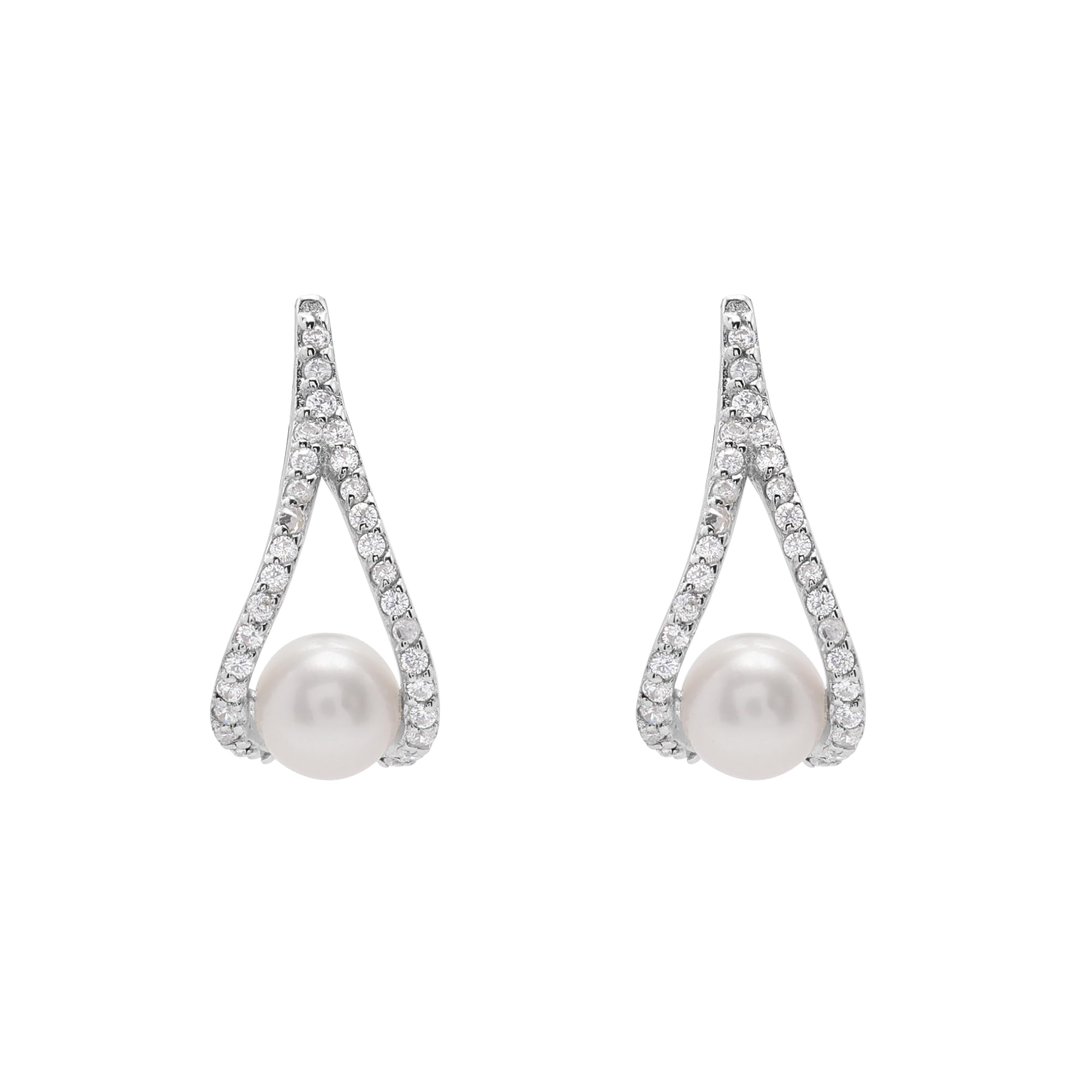 Boucles d'oreilles perle argent sterling 925 éclat durable