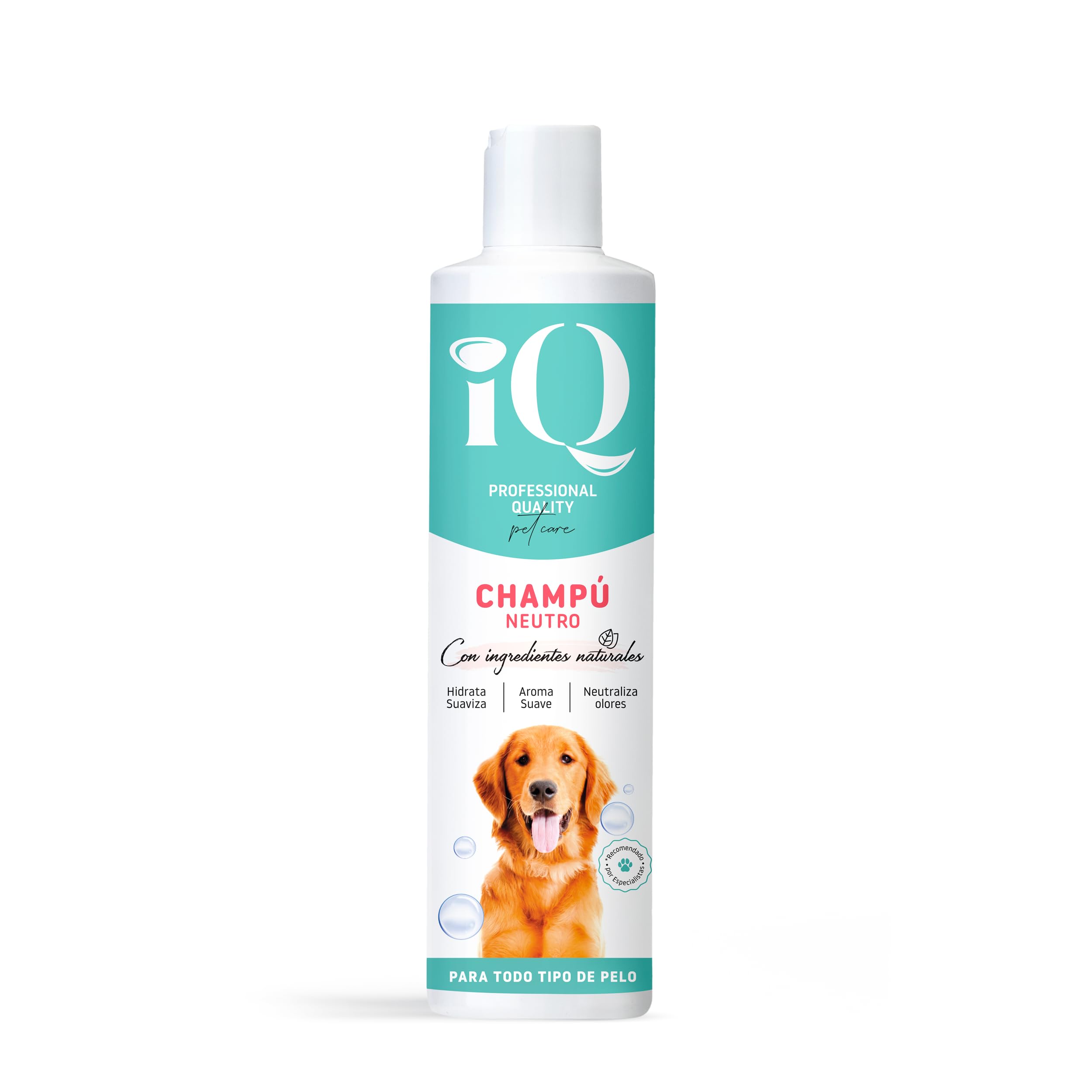 iQ Pet Care - Champú Neutro para Mascotas | Champú Hidratante para Perros y Gatos | Suavidad y Frescura para el Manto de tu Mascota | Cuidado Completo para Pelaje y Piel - 300 ml
