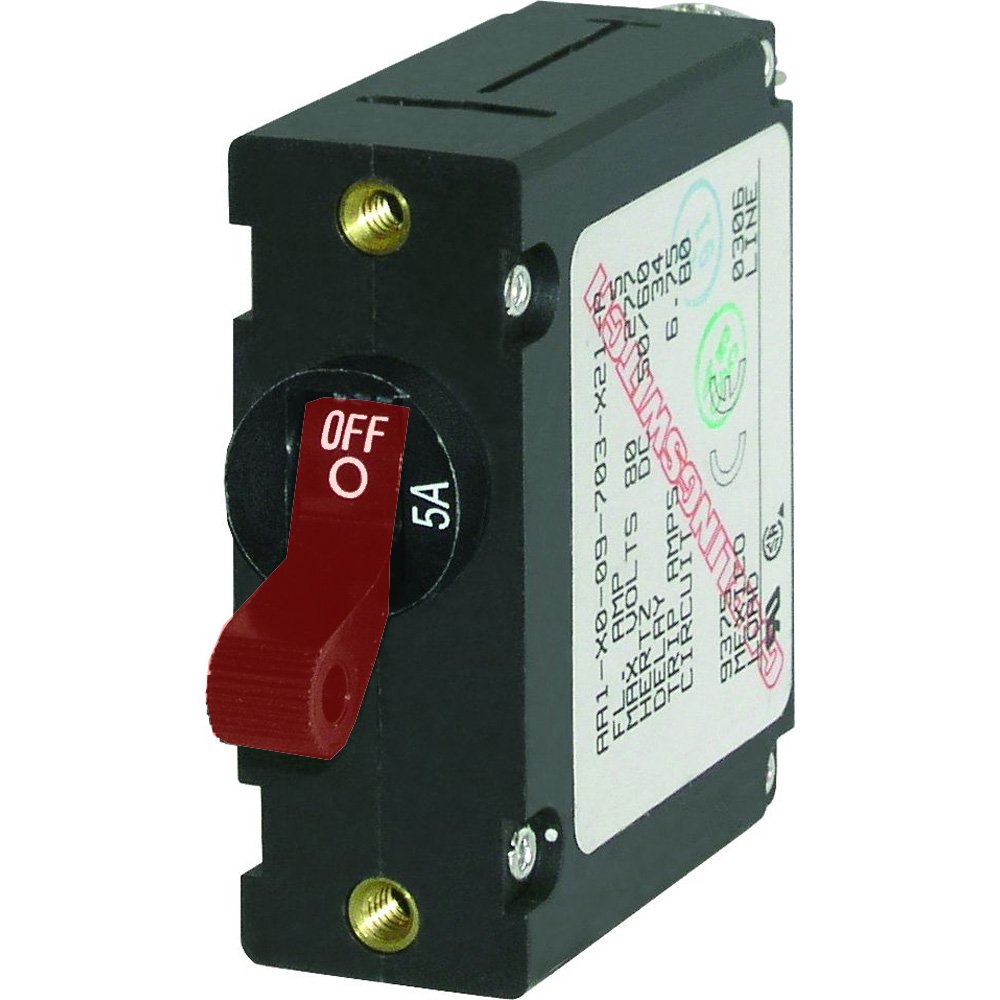 Blue Sea 7201 AC/DC Single Pole Magnetic World Circuit Marine Breaker - 5 AMP