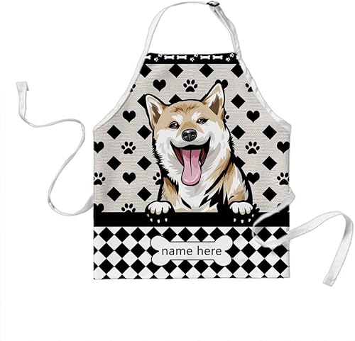 MALIHONG Delantal de aseo para perros con lunares personalizados, lindo perro Rhodesian Ridgeback