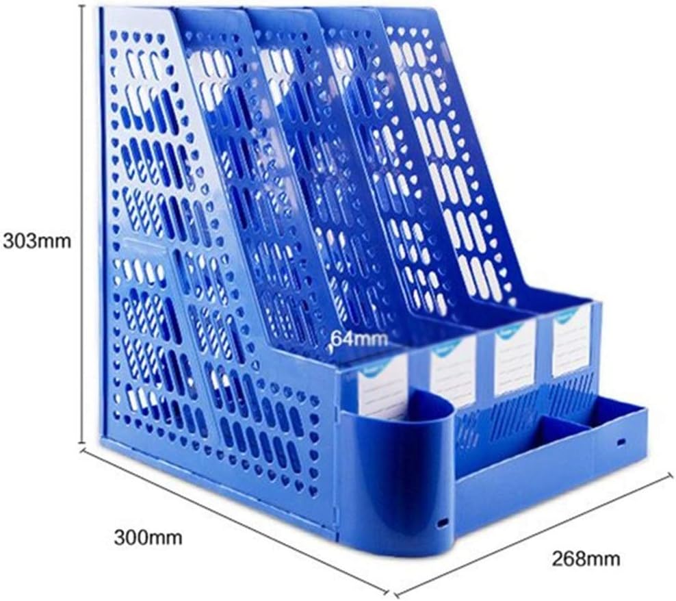Magazine File Holder，Desk Organizer for Office Organization and Storage with 3 Vertical Compartments