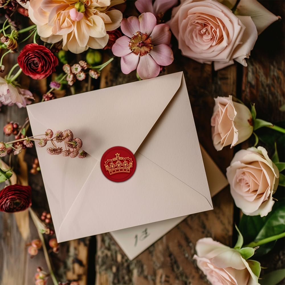 SWANGSA Sello De Cera De Abeja Con Corona, Sello De Sellado De Cabeza