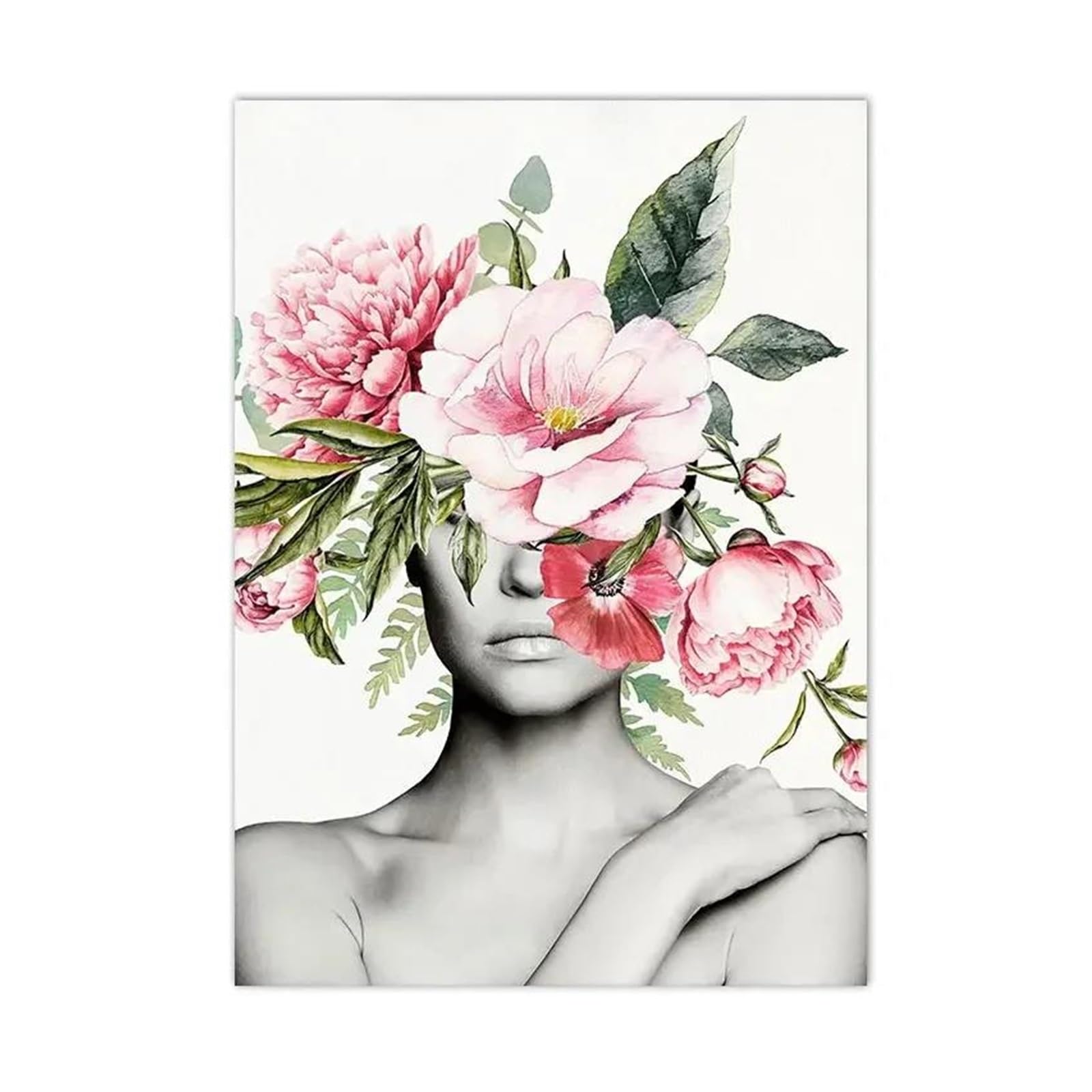 Cuadro sobre lienzo floral de 45x60cm para renovar las paredes vacías de la sala de estar