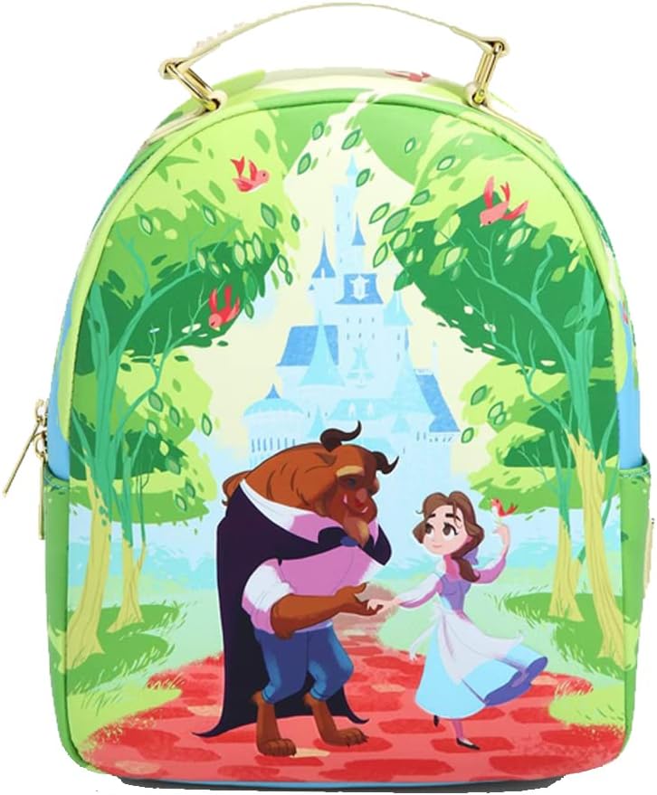 LoungeflyLoungefly! Leather: Disney Beauty and the Beast Deboss Leaves Mini Backpack, WDBK2502