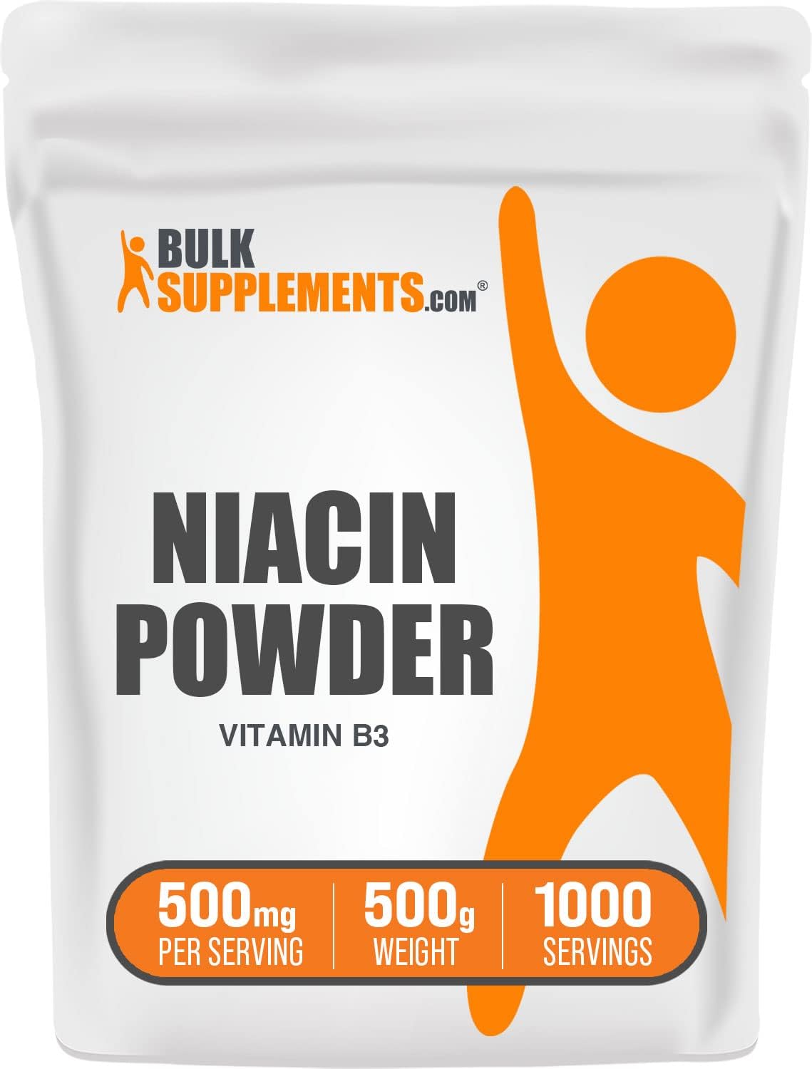 Niacin with Flushing (Vitamin B3) Niacin 500mg Supplement Niacin Powder