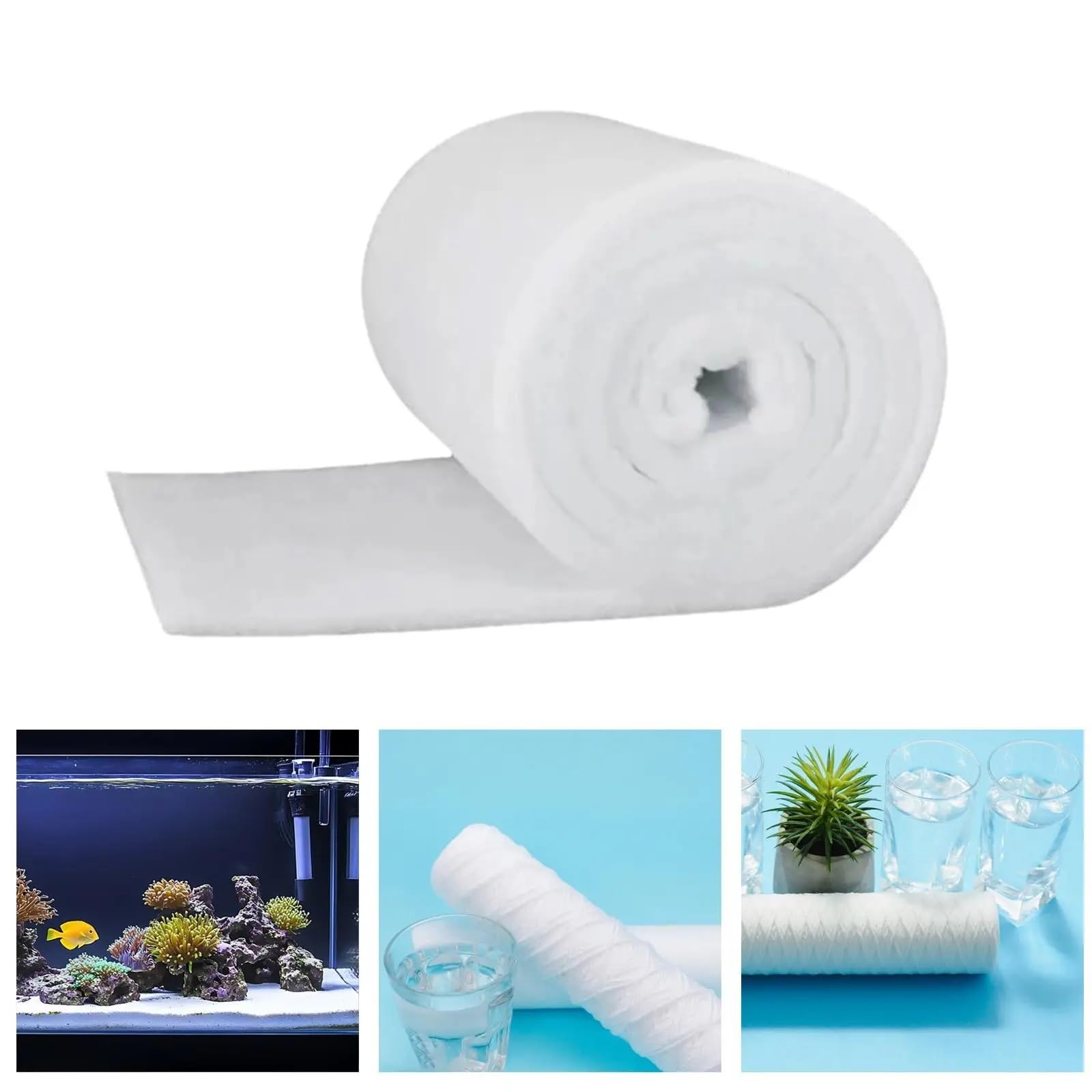 Mata z filtrem akwariowym, 1 sztuka, filtr do stawu, wata filtracyjna do akwarium, pianka, rolka mediów, 200 x (10-30) 3 cm