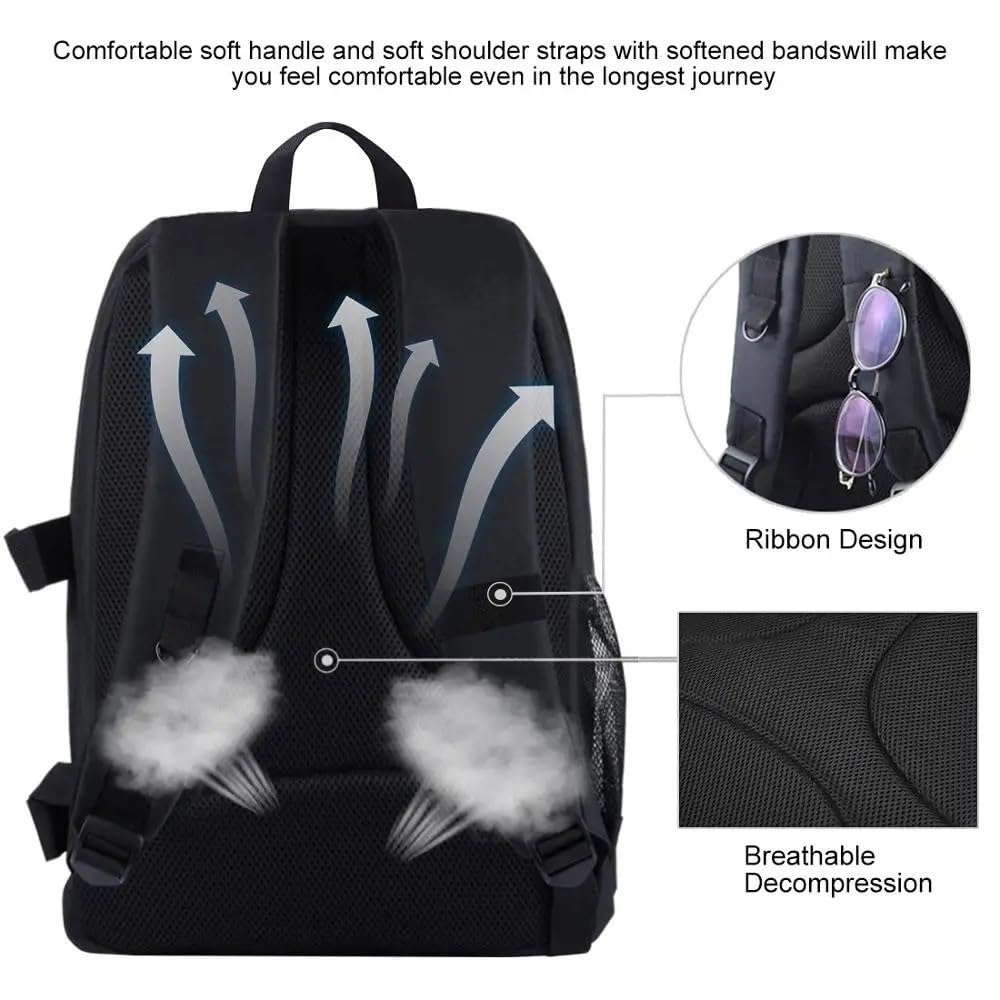Borsa Reflex Borsa for fotocamera Zaino portatile impermeabile for esterni for stabilizzatrice PTZ con copertura antipioggia(Grey)