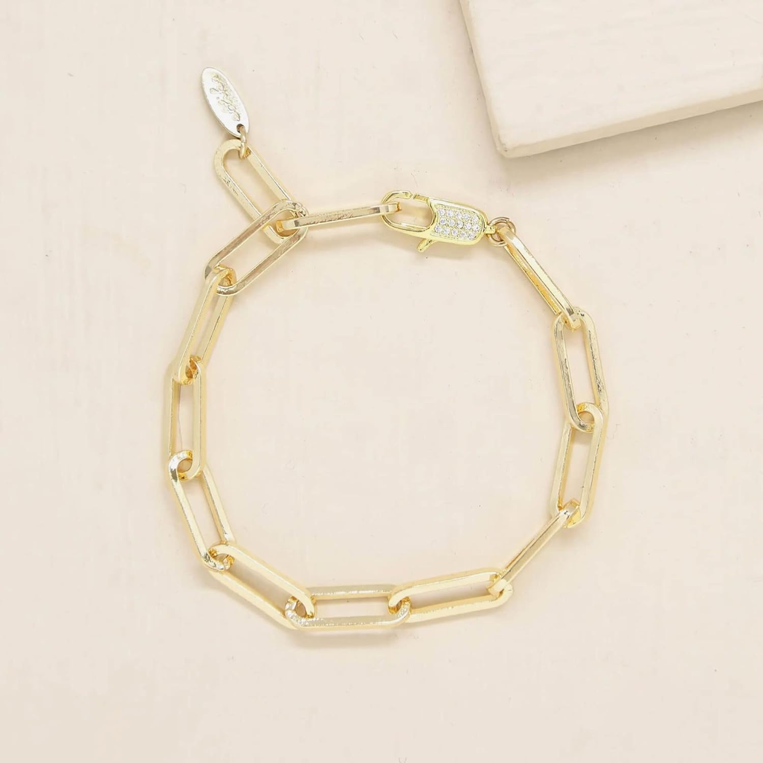 Ettika Gold Plated Bracelet for Women. Interlinked 18k Gold Plated Chain Bracelet. Fashion Jewelry. Great Gift