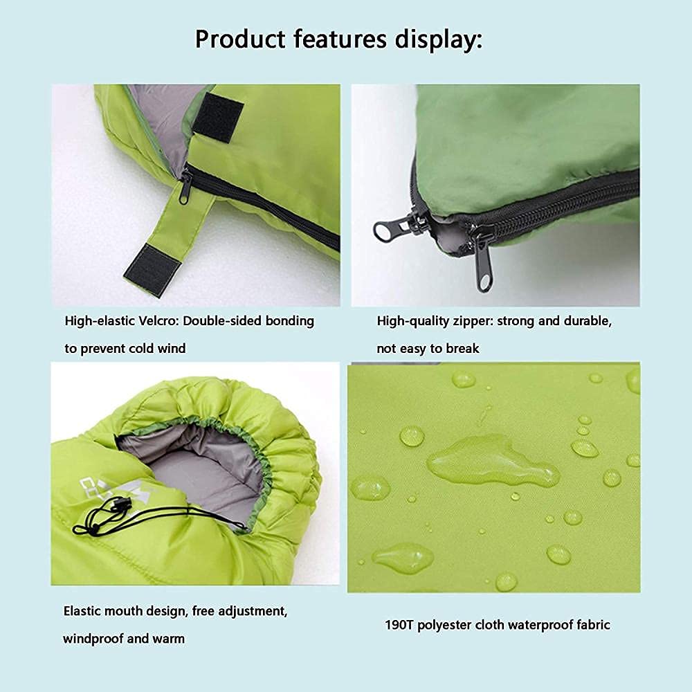 Śpiwór Bivy Torby Wiatroodporny | Ciepłe | Łączone schrony do wędrówek na zamek błyskawiczny kryty kołdra (A 1,4 kg)