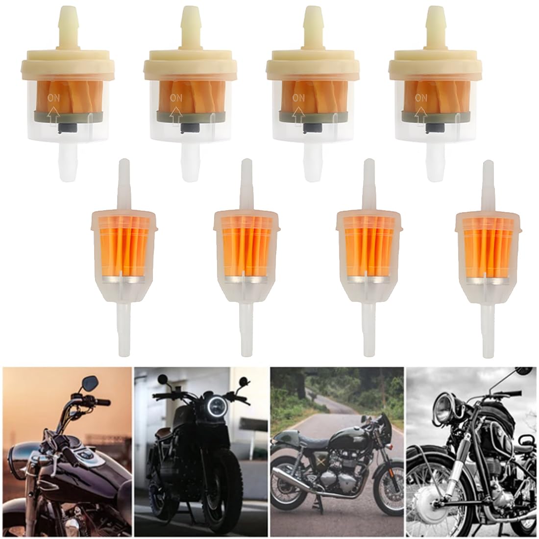 Kit Filtro Carburante 15 Pezzi - Tubo Benzina, Filtri E Fascette Per Moto, Auto, Tosaerba