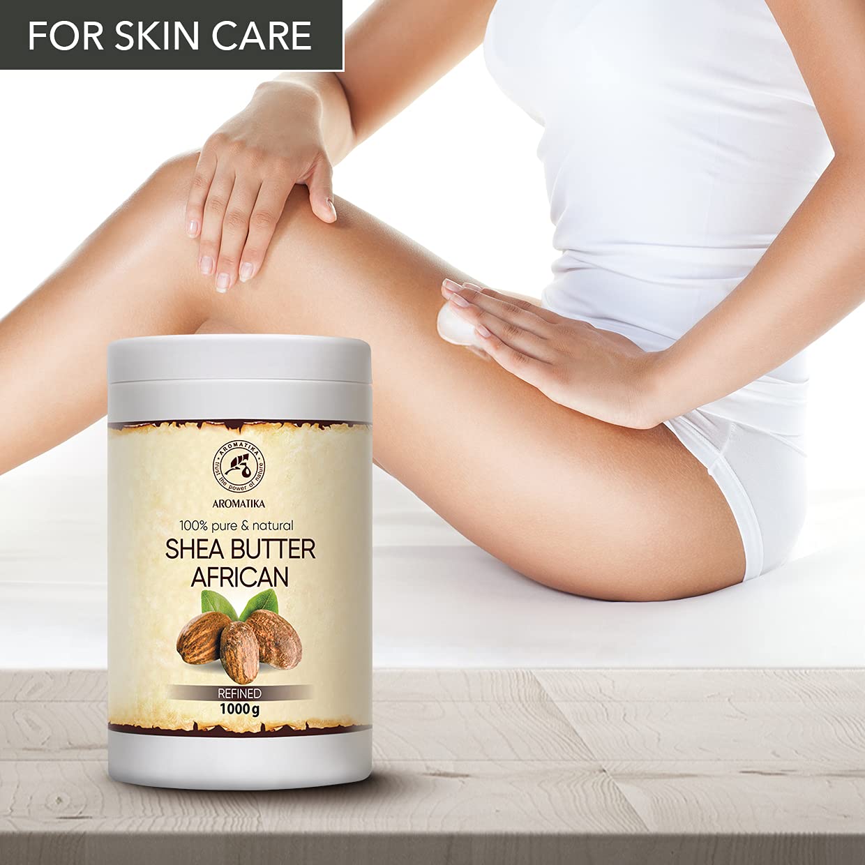 Manteca de Karité 1000g - Shea Butter - Puro y Natural Butyrospermum Parkii - Hidratante Corporal - Aceite para Cabello - Piel - Uñas - Labios - Cuidado Facial