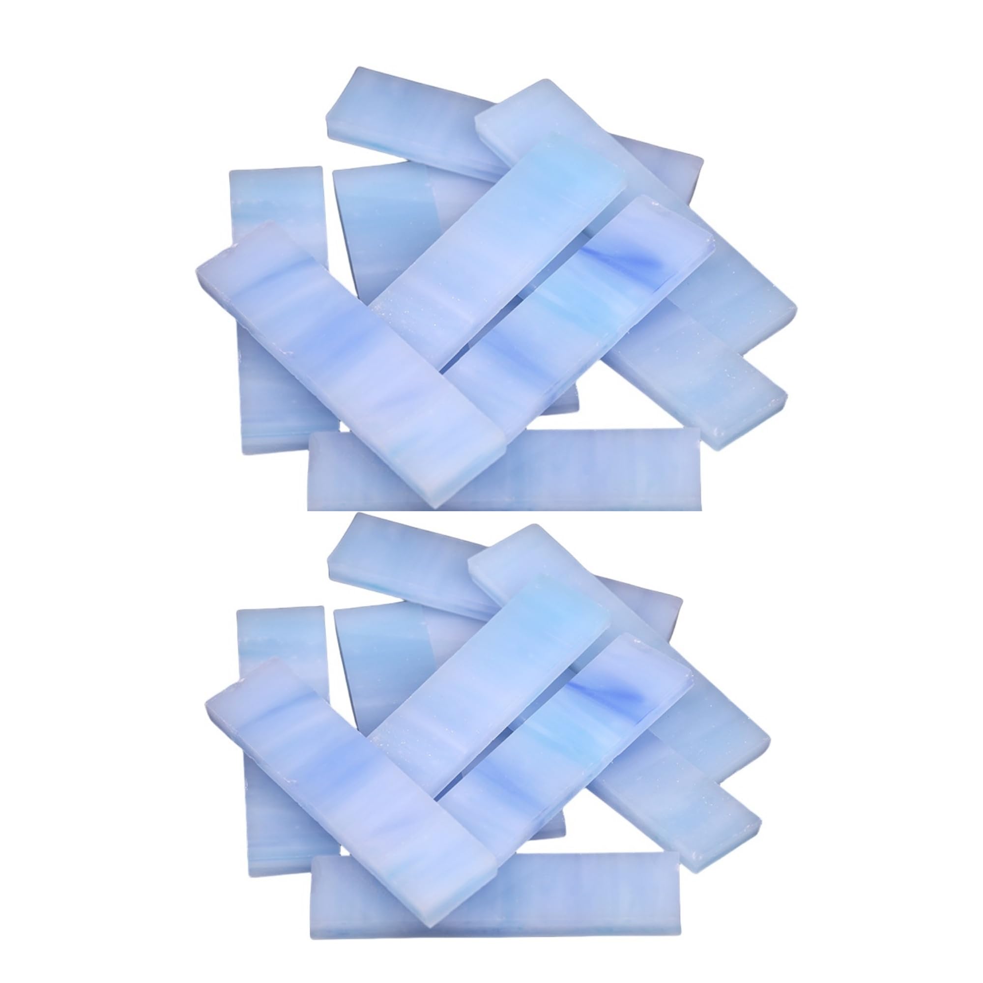 BestTeam 1 X 4 cm Stained Glass Strip,DIY Glass Mosaic Hobbies,DIY Crafts,Plates,Picture Frames,Flower Pots,Handmade Jewelry 200g (Sky Blue)