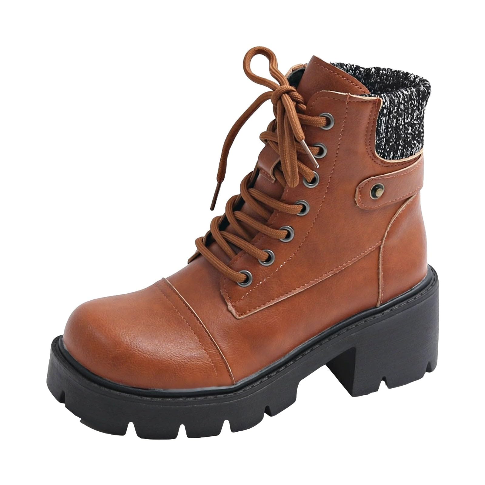 Stivali Donna Antiscivolo Stivaletti con Lacci Comodi Eleganti Stivaletto Leggero Robusti Antivento Versatili Stivali da Pioggia Autunno Inverno Stivaletti per Esterni Neve Trekking e Giardino