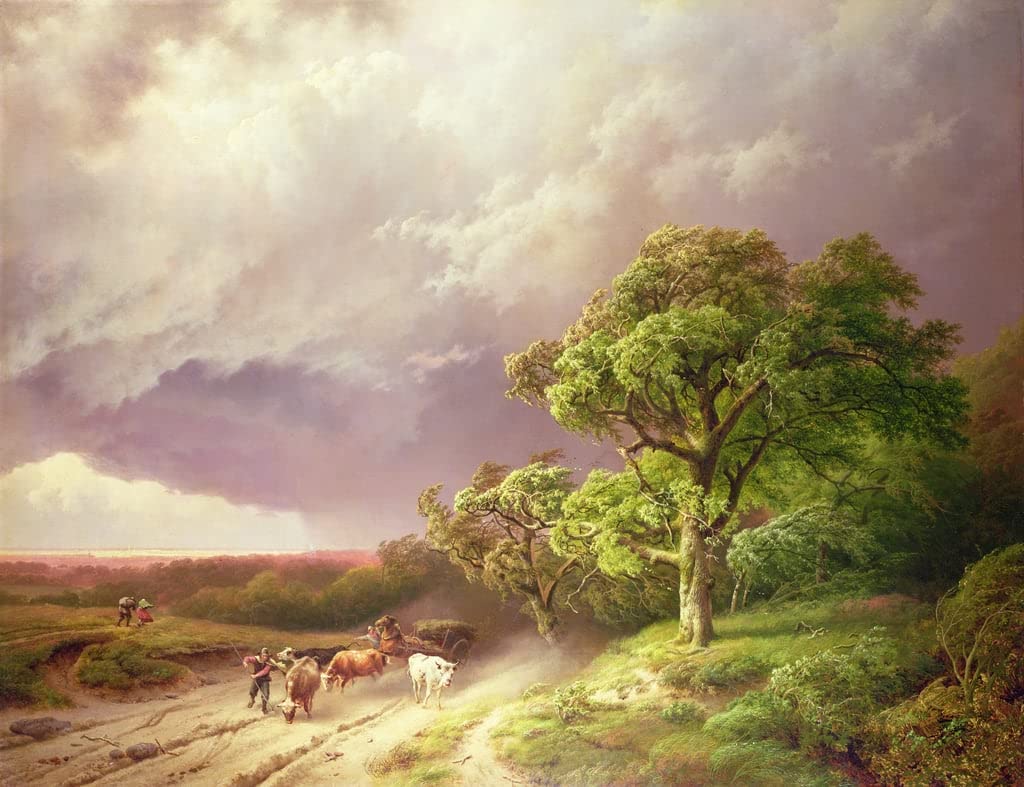 Toile la tempête qui vient de Barend Cornelis Koekkoek pour habiller un grand mur vide de salon - 5