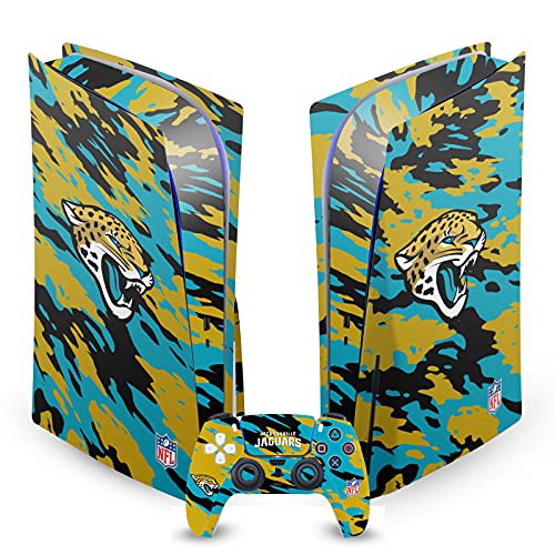Skin NFL Jacksonville Jaguars en vinyle pour console PS5 édition disque et manette DualSense
