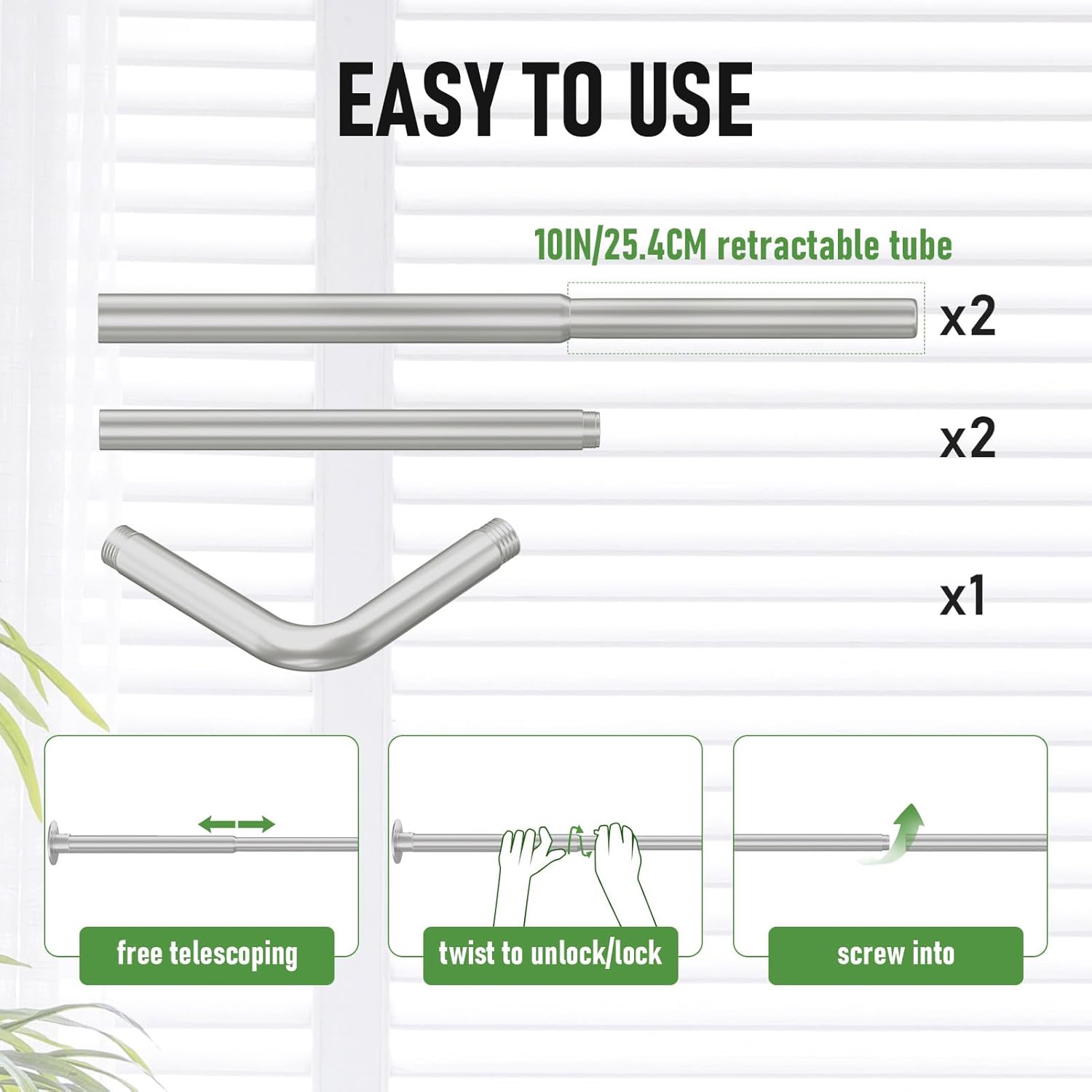 L Shaped Shower Curtain Rod, [23''-53''] x [23''-53''] Adjustable Corner Shower Curtain Rod, 90 Degree Shower Rod for Bathroom Bathtub, Clothing Store with 12 Ring Hooks & Ceiling Support Silver