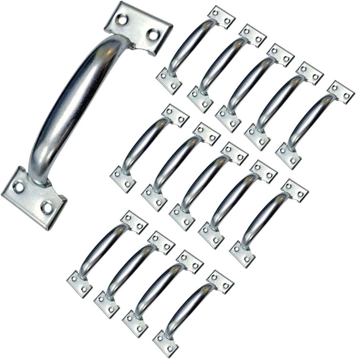 QCAA Door Pull, Steel, Zinc Plated, 5-3/4", 15 Pack, Made in Taiwan