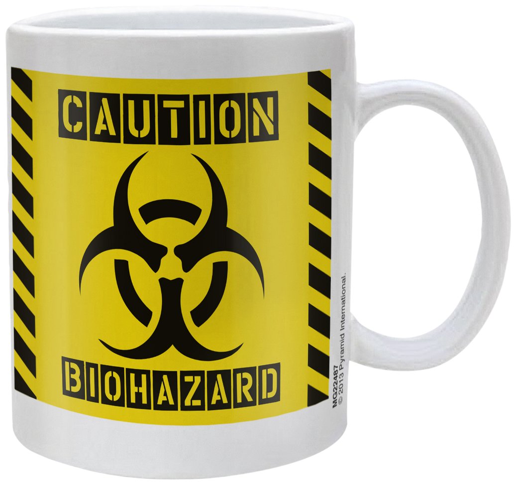 Pyramid International Tazza In Ceramica Bianca Con Scritta 'Biohazard' - Regalo Originale