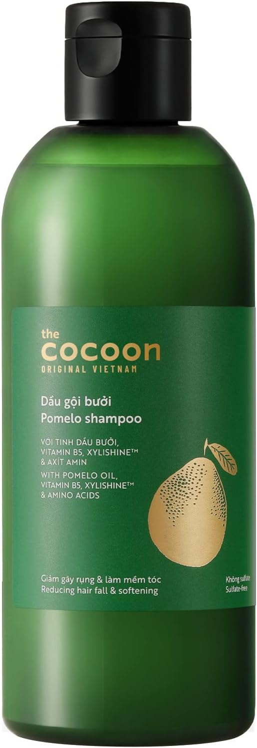 Cocoon Pomelo Oil Shampoo with Xylishine & Amino Acid, Hair Growth for Thinning, Damaged, Organic Shampoo No Sulfate, Vegan, Soften, Reduce Loss & Volumize Hair Growth
