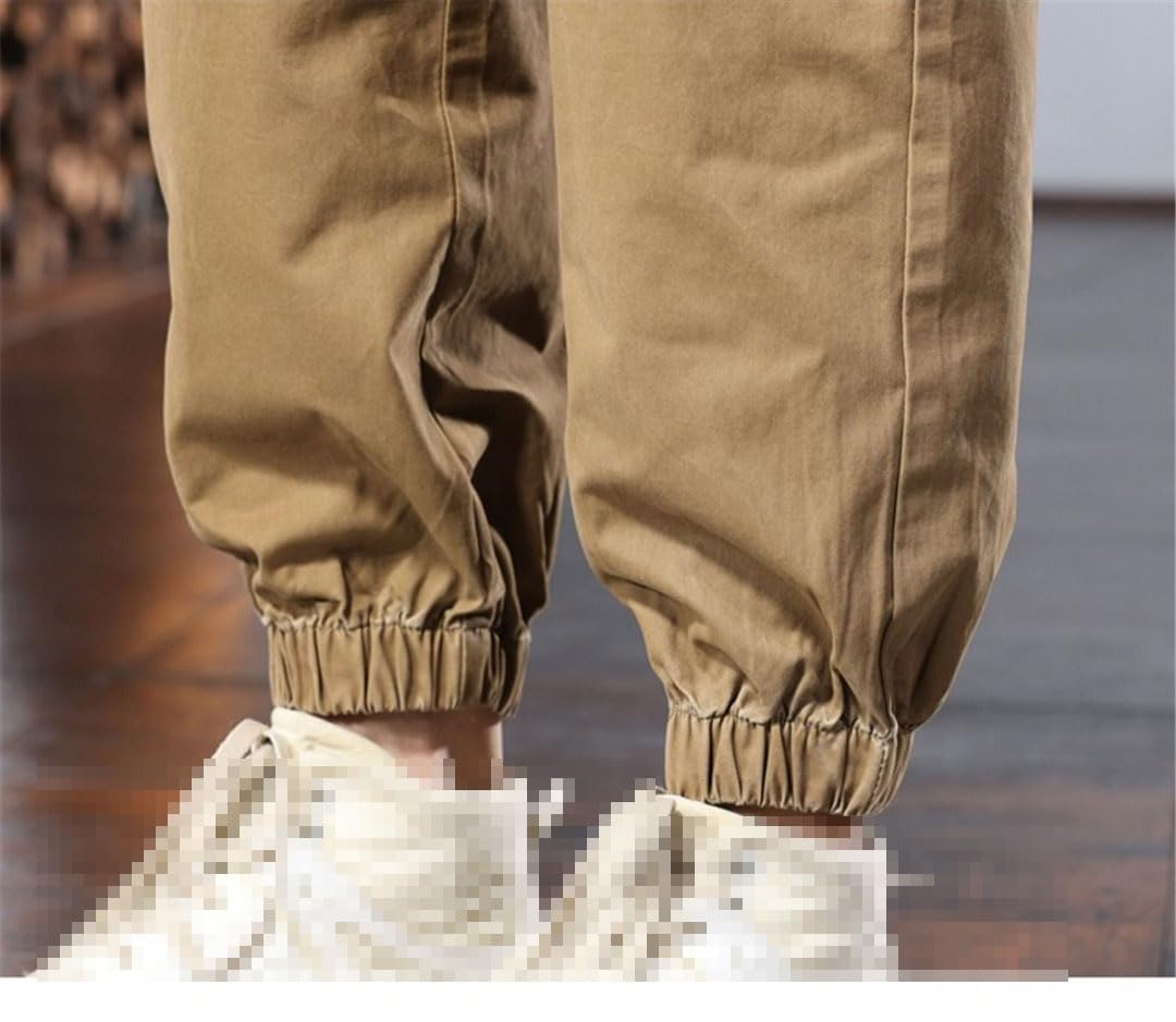 Vogrtcc Pantalones Cargo para Hombre Pantalones Tácticos Informales Sueltos con Cintura Elástica