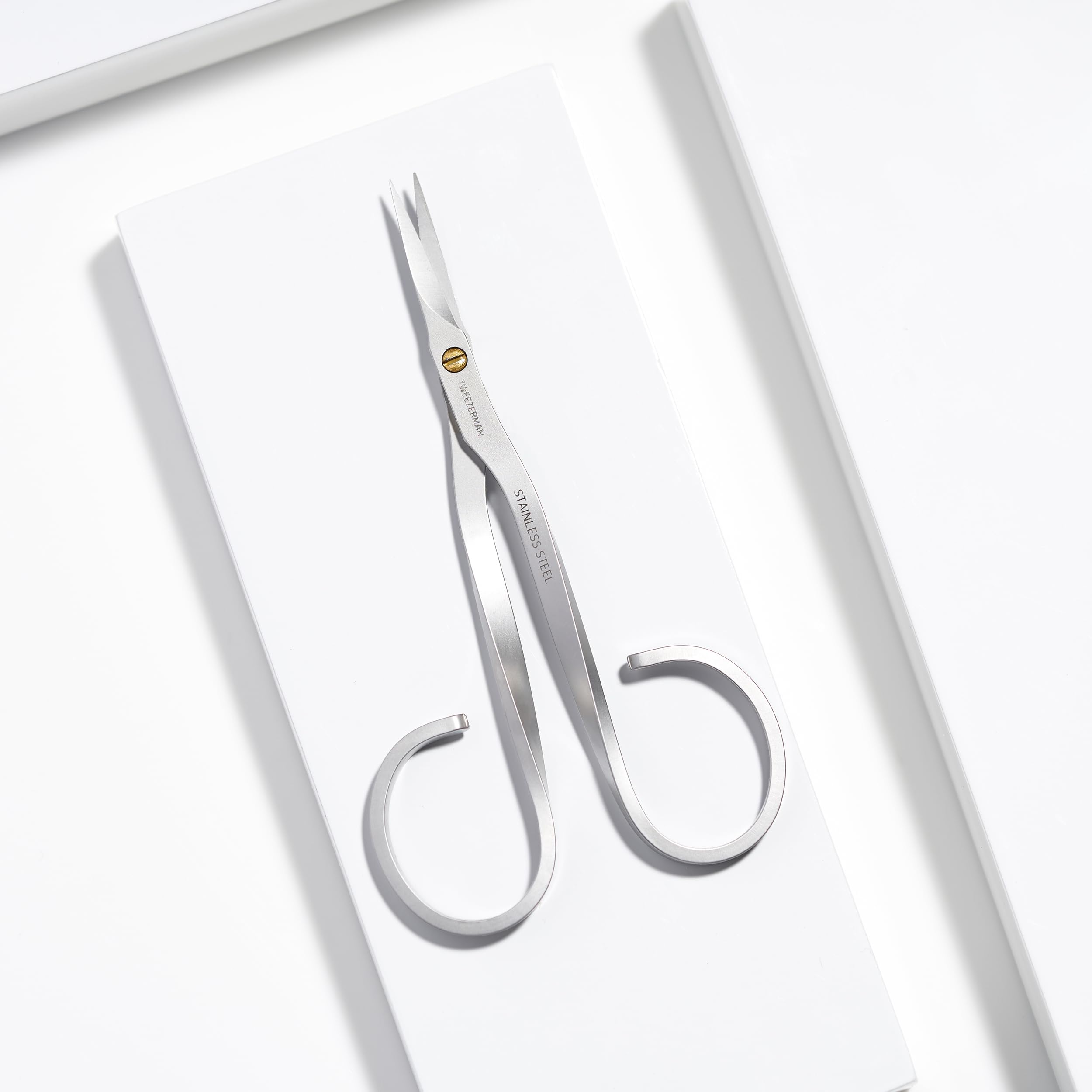 TWEEZERMAN Nagelhautschere (Präzisionsspitzen für präzise Entfernung von Nagelhaut, rostfreier Edelstahl), Silber