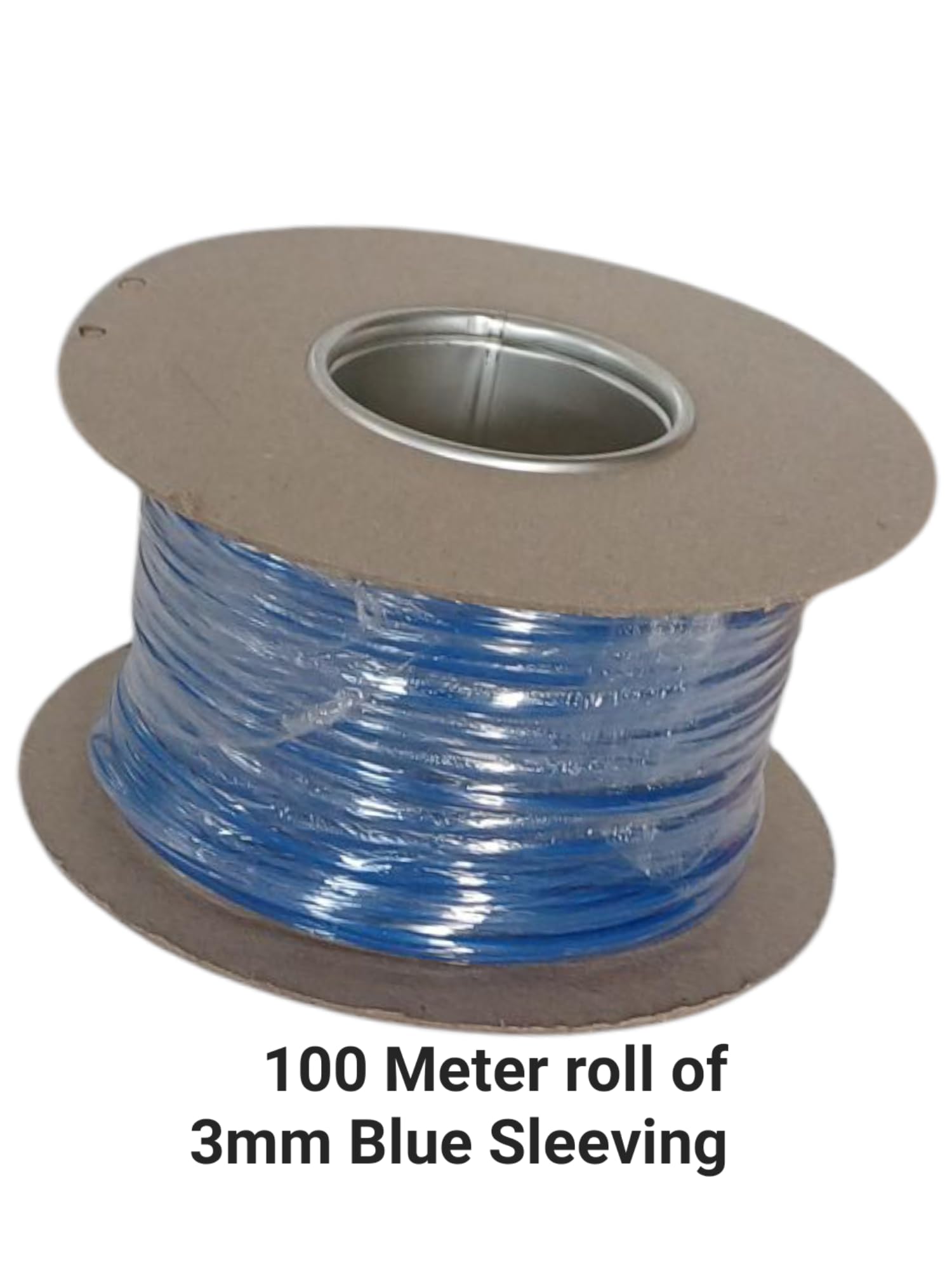 3mm Blue Cable Sleeving, 100 Metre Roll - Image 2