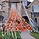 Halloween Deko Outdoor Set,Riesenspinne Dehnbare Spinnennetze für Innen/Außen, Garten,Tür Fenster Kamin Häuser Spukhaus&Partyzubehör-Schaurige Atmosphäre für Ihre Feier