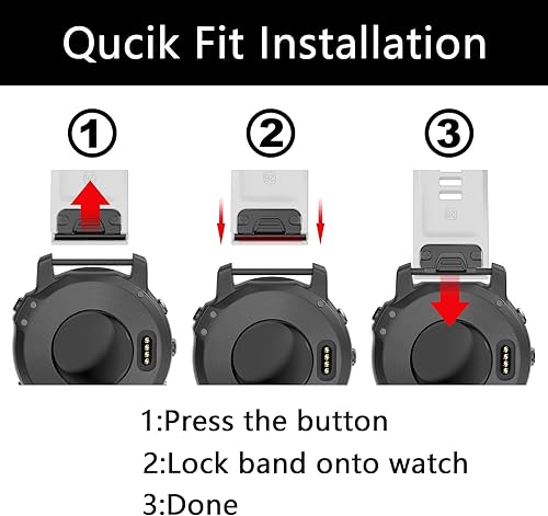 Miniatura 5 de Correa de silicona compatible con Garmin Fenix 5X Watch Band de 1.024 in de fácil instalación para Garmin Fenix 5X PlusFenix 6XFenix 6X ProFenix