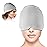 Headache Relief Hat Migraine Ice Head Wrap, Ice Packs for Injuries Reusable Migraine Relief Cap, Wearable Compressed Therapy Headache Relief Hat for Migraines Tension Sinus Fever Stress Relief(Gray)