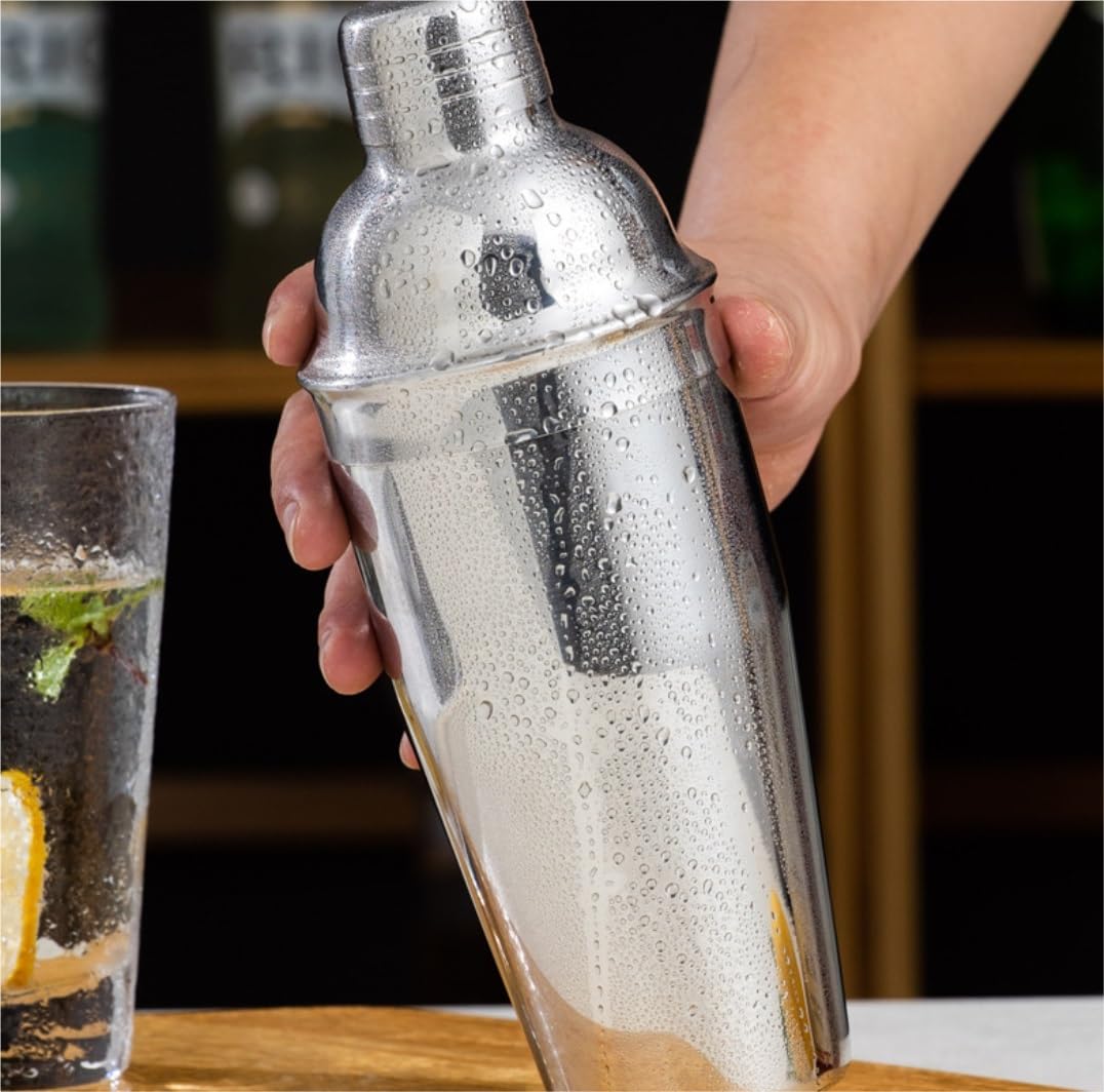 Juego Coctelera Juego De Coctelera De 10 Piezas, Equipo De Barman De Acero Inoxidable, Herramientas Profesionales De Coctelería, Bar, Bebidas Cocktail Kit(550ml)