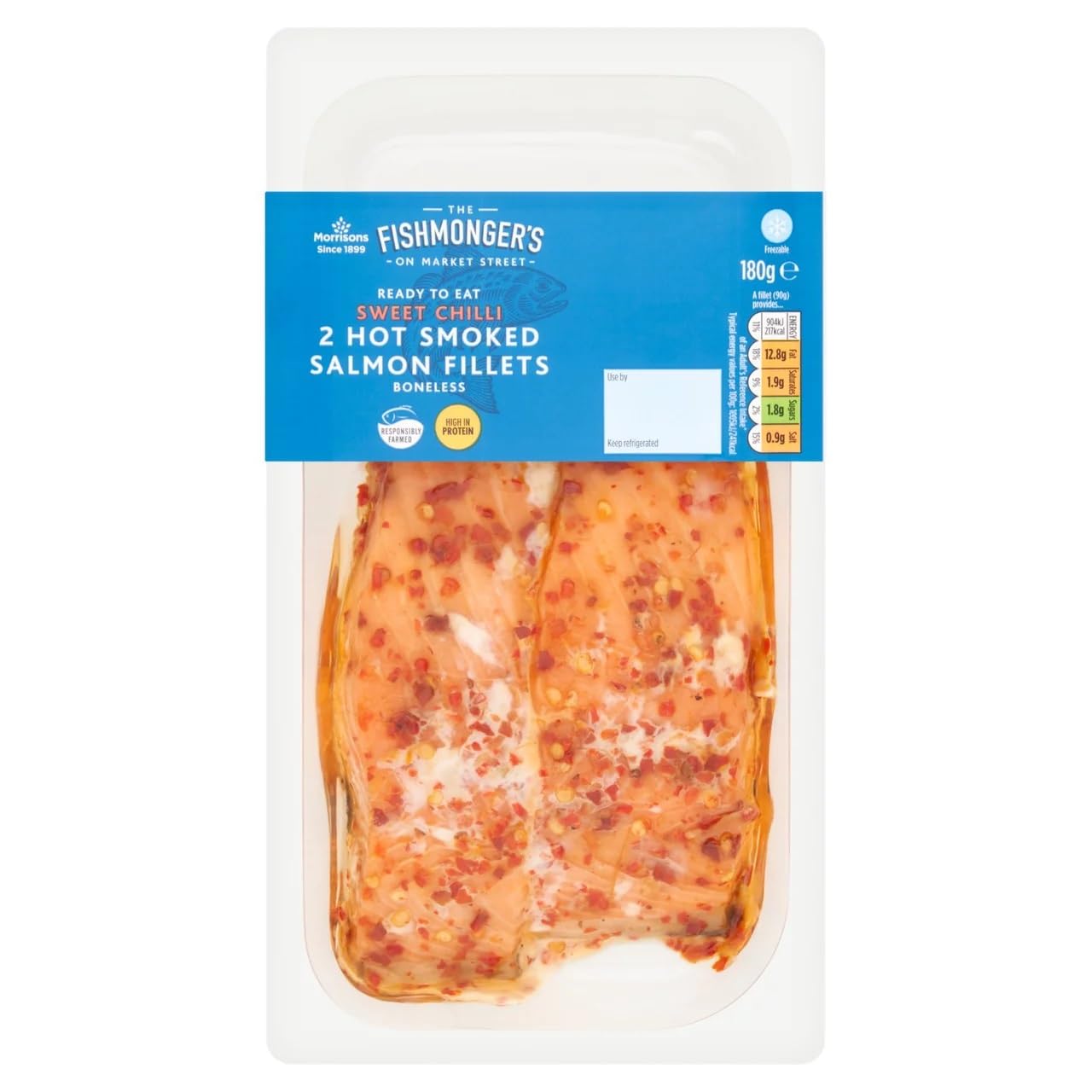 Morrisons Hot Smoked Sweett Chilli Salmon Fillets, 180g