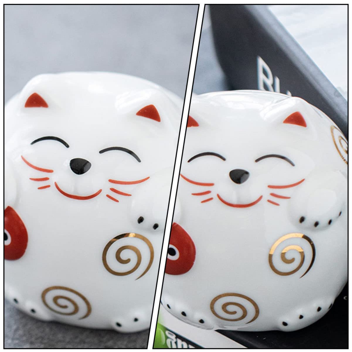 Garneck 2 Set Salvadanaio Gatto Fortunato Ragazze Salvadanaio Lavello Uffizi Simpatico Giocattoli Arredamento Casa Banca Delle Barattolo Portamonete Ceramica 2 Pezzi * 2