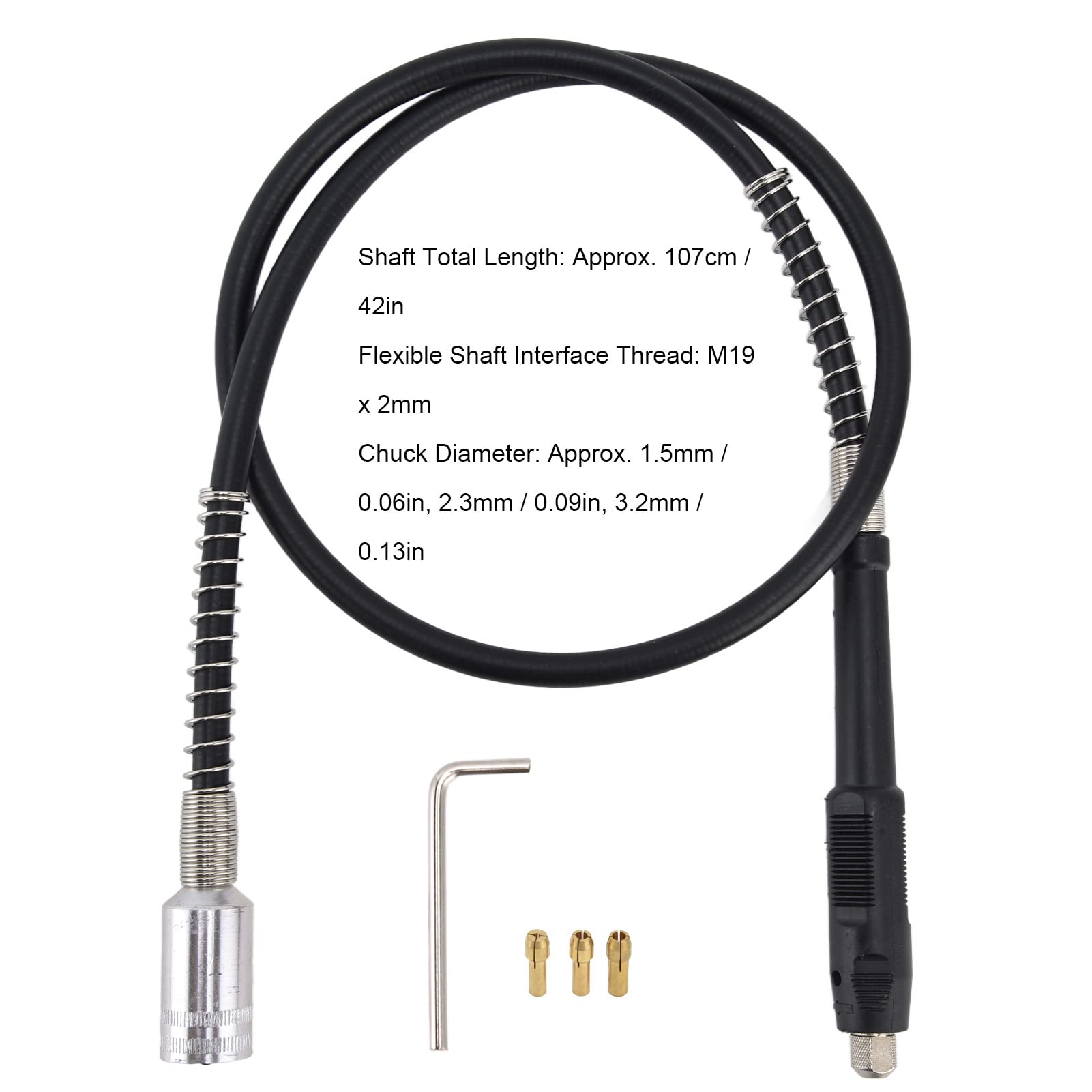 42in Power Drill Extension Shaft Flexible Shaft Extension Tool Electric Grinder Flexible Cable