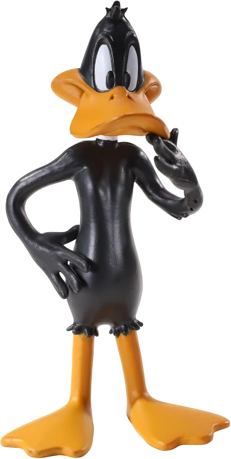 BendyFigs The Noble Collection Looney Tunes Mini Daffy Duck - 4.5in (11.5cm) Noble Toys Miniature Bendable Figure Posable Doll Figures