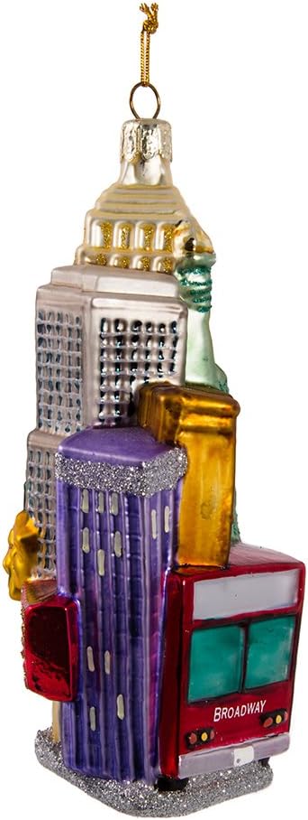 Kurt Adler NYC Cityscape Glass Ornament, 5.35-Inch - Image 4