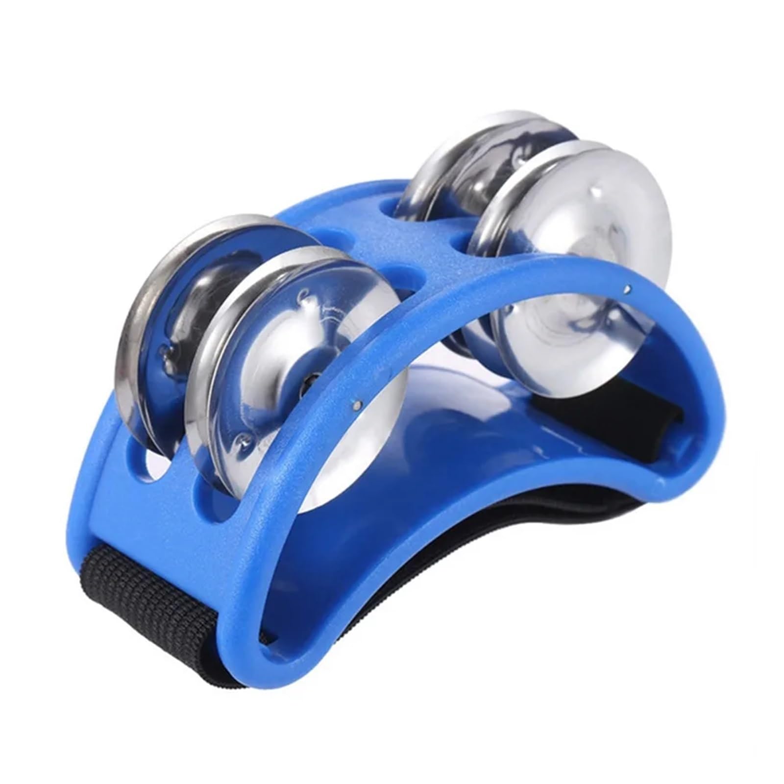 LXLAEOANG Outdoor Furniture Backrest Seat Cushion Elliptical Drum Companion Hand Foot Jingle Musical Educational Tambourine Percussion Instruments for KTV Party(Blue)