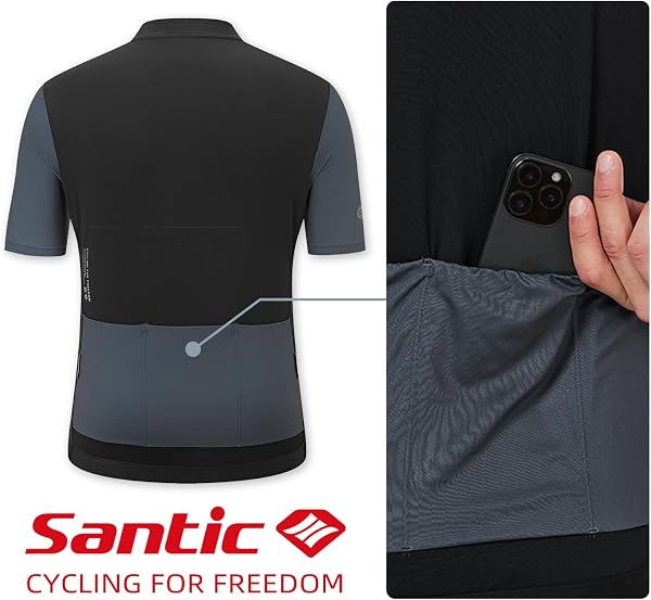 Santic Maillot Ciclista Hombre Top Ciclismo Bicicleta Bici Transpirable Secado Rápido Reflectante Jersey Ciclista Yorkson - 4